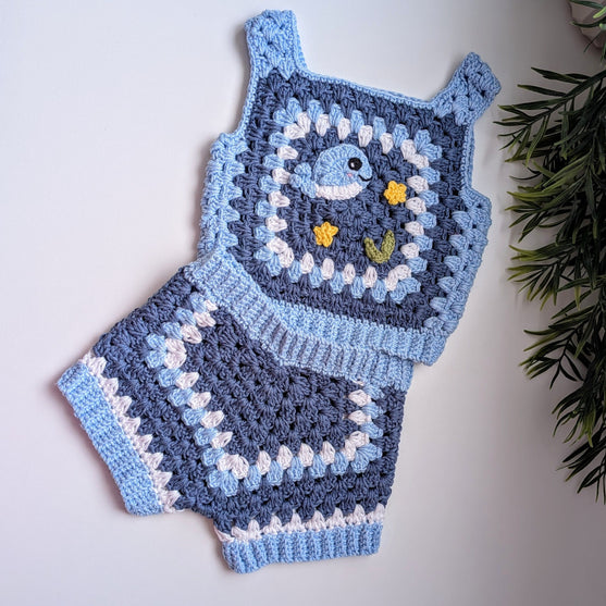 Summer Granny - Kinder-Shorts und Top
3