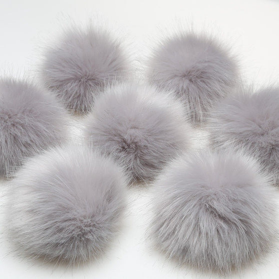 Pompom - grau, small/10 cm - Go Handmade
2