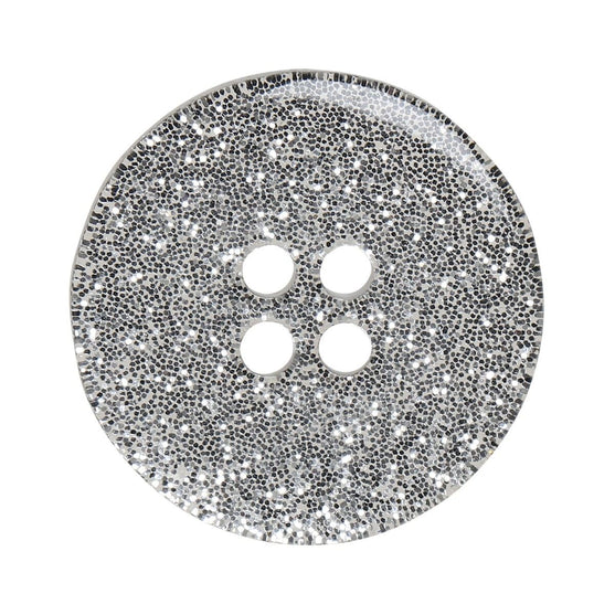 Glitzer Knöpfe - Silber - Verschiedene Größen - Go Handmade
3