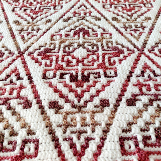 Aztecana - Decke Mosaik-Häkeln
6