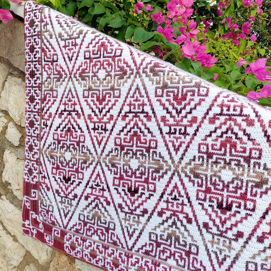 Aztecana - Decke Mosaik-Häkeln
4