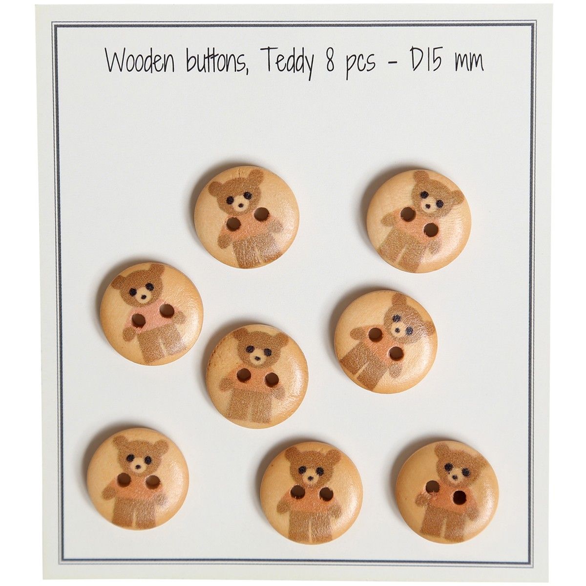 Holzknöpfe, Teddy – Hobbii