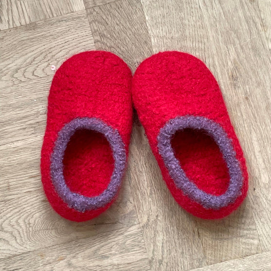 Wollpantoffeln - Gefilzte Hausschuhe für Kinder
3