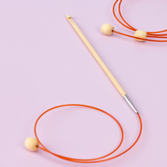 Tunesische Bambushäkelnadel mit Seil – 50 cm - Hobbii
5