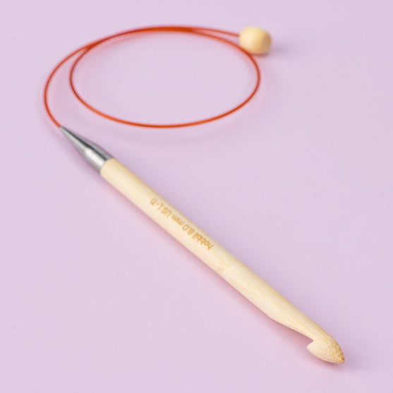 Tunesische Bambushäkelnadel mit Seil – 50 cm - Hobbii
2