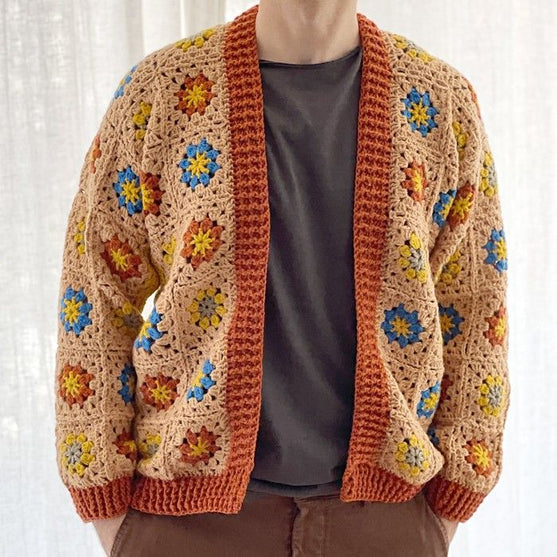 Floral Fusion - Herren-Cardigan
5