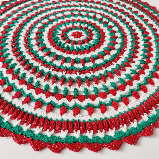 Holly Jolly Christmas Doily - Mandala
2