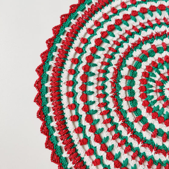 Holly Jolly Christmas Doily - Mandala
3