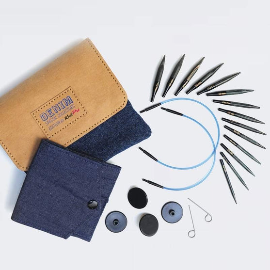 DENIM Extra kurze Austauschbare Rundstricknadeln im Set - KnitPro
2