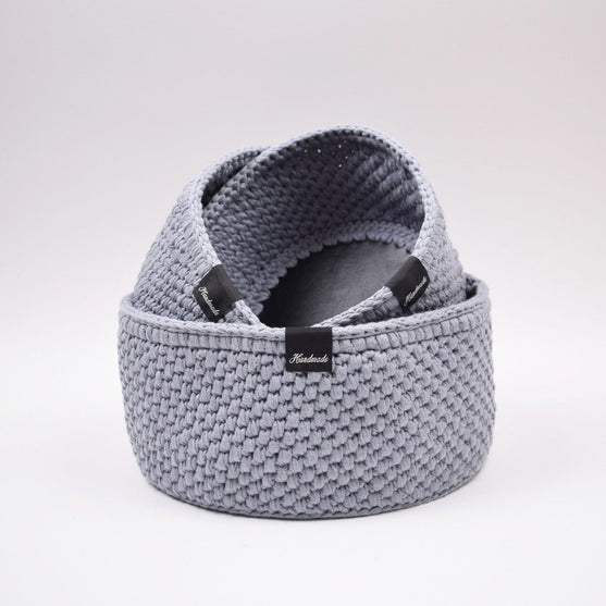 Ribbon Körbchen mit rundem Lederboden – Klassisch
5