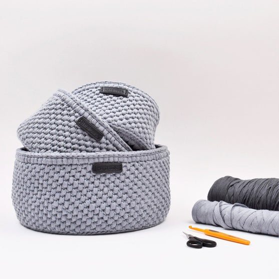 Ribbon Körbchen mit rundem Lederboden – Klassisch
3