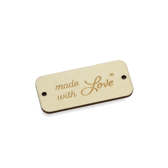 Labels aus Holz - Made With Love - Hobbii
7