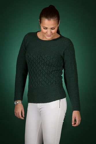 1549 - Pullover in Ajourmuster und rechts