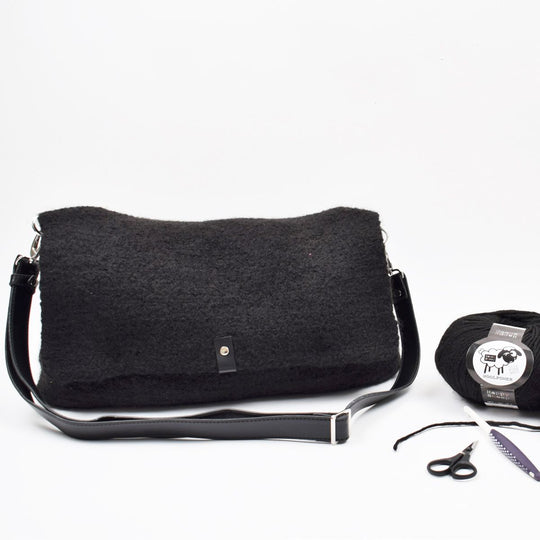 Gefilzte Tasche - gehäkelt