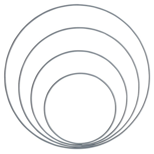 Metallringe Mix (15, 20, 25 &amp; 30 cm), 4 Stck. - Go Handmade