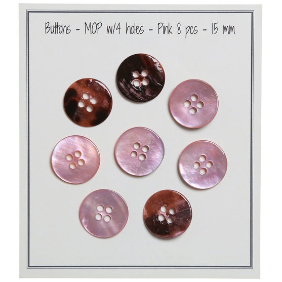 

Perlmutt Knöpfe - Pink - Go Handmade
1