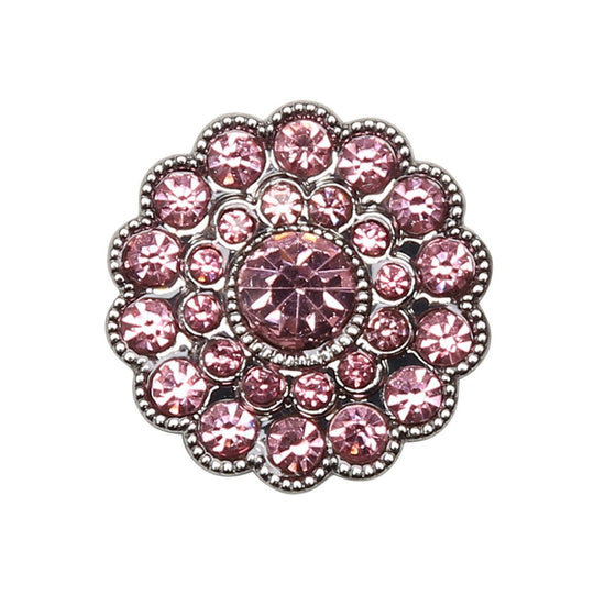 Glitzerknöpfe - Kleine Steine - Pink - 4 Stk - Go Handmade