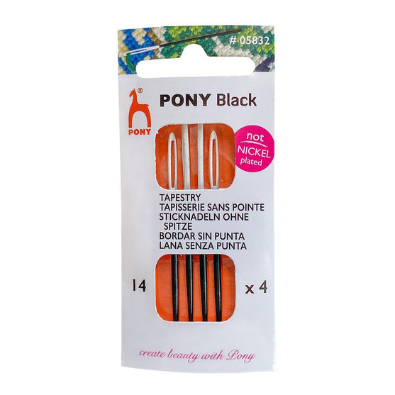 

Sticknadeln ohne Spitze – Schwarz & Weiß - Gr. 14 - Pony
1