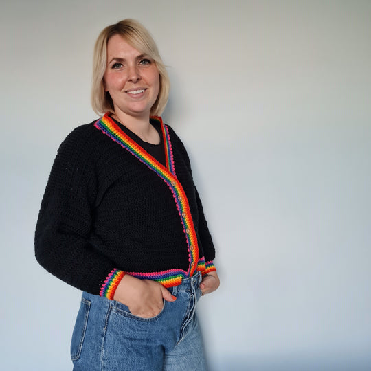 Rainbow Contrast - Cardigan
