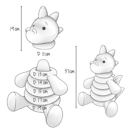

Stapelbarer Dino
5