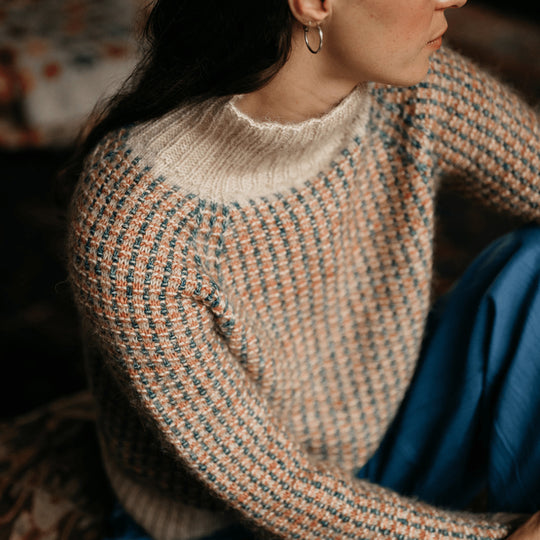 Vintage Tiles - Strukturierter Pullover