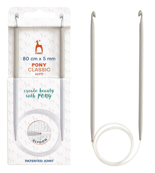 Tunesische Häkelrundnadel 80 cm - Pony