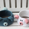 

Teddy Basket mit PU-Lederboden
6