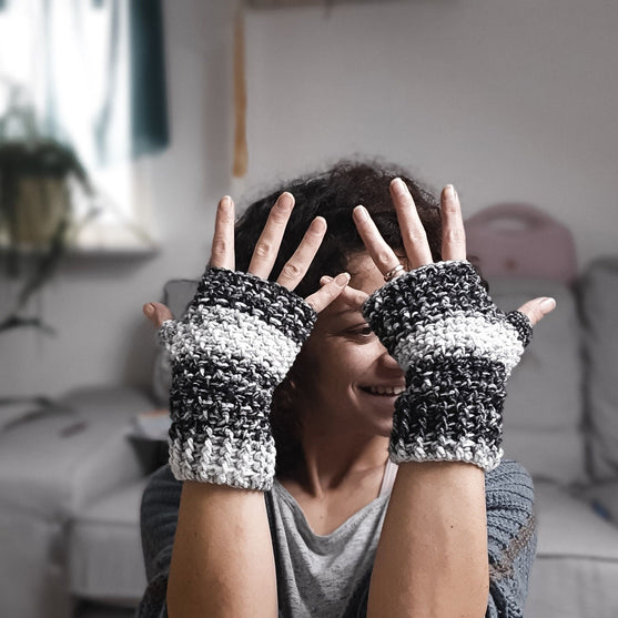 handschuhe ohne finger stricken anleitung kostenlos Salt and Pepper