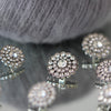 

Glitzerknöpfe - Kleine Steine - Silber - 4 Stk. - Go Handmade
4
