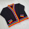

Rainbow Contrast - Kindercardigan
2