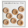 

Holzknöpfe - Round Groove - Hell - Go Handmade
1