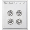 

Glitzerknöpfe - Große Steine - Silber - 4 Stk.. - Go Handmade
2