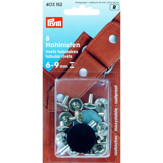 

Hohlnieten 6 - 9 mm - Silber - Prym
1