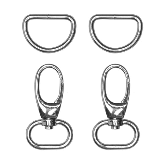 Karabinerhaken-Set mit D-Ring - Go Handmade