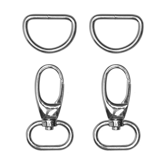 

Karabinerhaken-Set mit D-Ring - Go Handmade
1