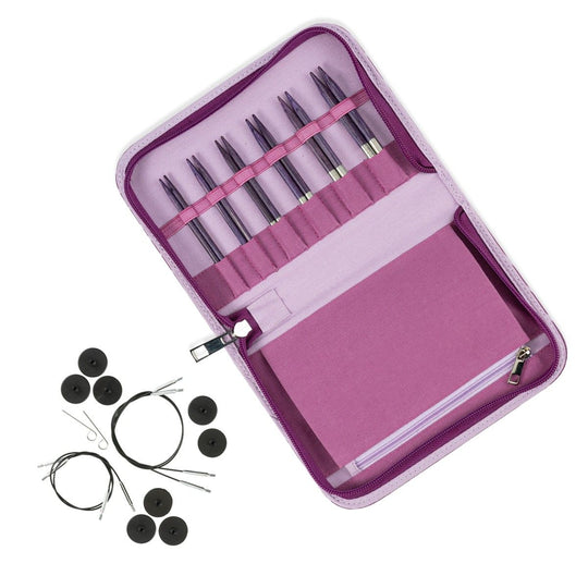 Betula Set Essential mit kurzen austauschbaren Rundstricknadeln – Mulberry - Hobbii