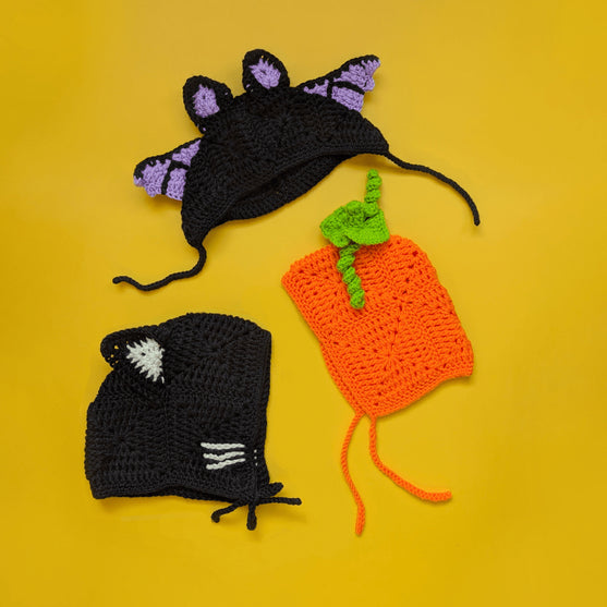 

Baby Boo Bonnets - Drei Halloween-Mützen
1