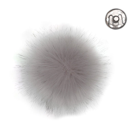 Pompom - grau, small/10 cm - Go Handmade