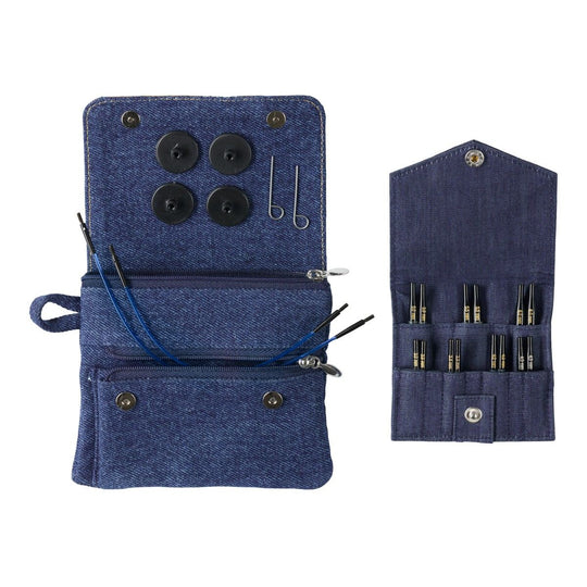 DENIM Extra kurze Austauschbare Rundstricknadeln im Set - KnitPro