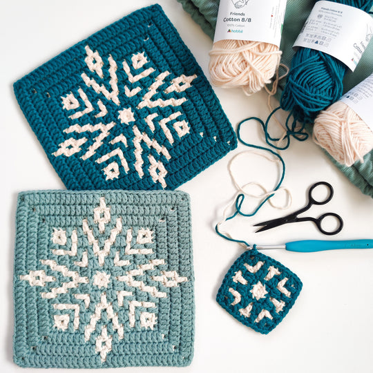 Ice Blossom - Mosaikquadrat