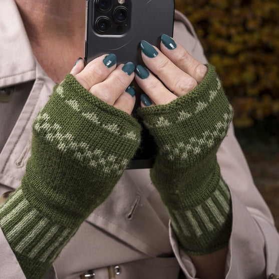 stricken fingerlose handschuhe Just a Half