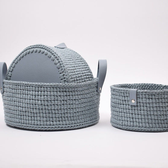 

MyRoom – Rundes Körbchen mit Lederboden
4