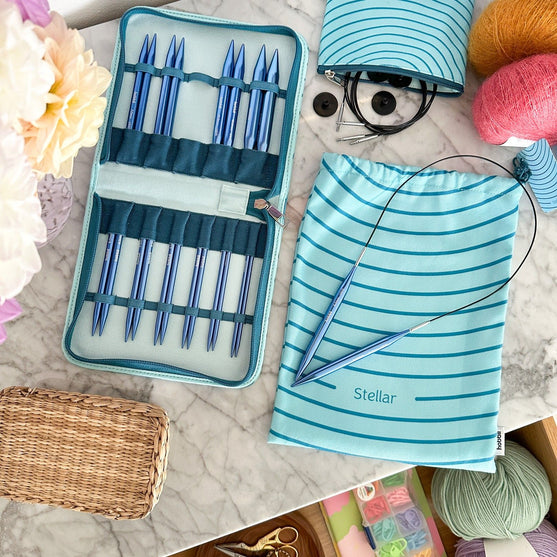 

Stellar austauschbares Rundstricknadel-Set Deluxe – Sapphire - Hobbii
12