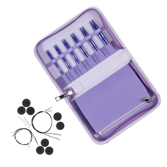 

Stellar Set Essential mit kurzen austauschbaren Rundstricknadeln – Amethyst - Hobbii
1